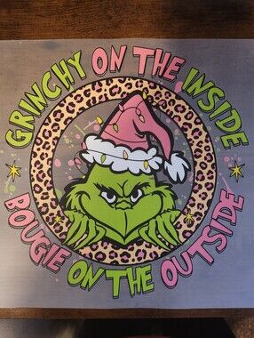 "GRINCHY & BOUGIE" 💚DTF TRANSFER SHEET